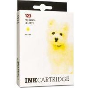 123inkt huismerk vervangt Brother LC-123Y inktcartridge geel