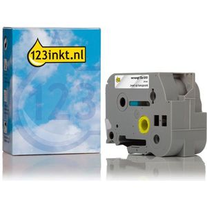 123inkt huismerk vervangt Brother TZe-S151 extra klevend tape zwart op transparant 24 mm