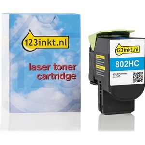 Lexmark 802HC (80C2HC0) toner cyaan hoge capaciteit (123inkt huismerk)