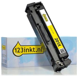 123inkt huismerk vervangt HP 201X (CF402X) toner geel hoge capaciteit