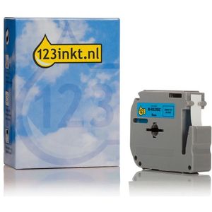 123inkt huismerk vervangt Brother M-K521BZ niet-gelamineerde tape zwart op blauw 9 mm