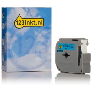 123inkt huismerk vervangt Brother M-K531BZ niet-gelamineerde tape zwart op blauw 12 mm