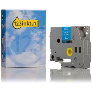 123inkt huismerk vervangt Brother TZe-535 tape wit op blauw 12 mm