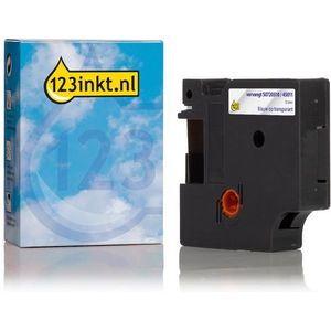 Dymo S0720510 / 45011 tape blauw op transparant 12 mm (123inkt huismerk)