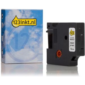 Dymo S0720530 / 45013 tape zwart op wit 12 mm (123inkt huismerk)