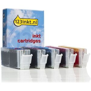 Inktpatroon Canon PGI-570PGBK XL / CLI-571XL aanbieding: 2 zwart + 3 kleuren (123inkt huismerk)