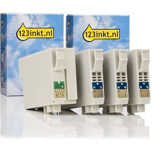 Epson aanbieding: T130-serie zwart + 3 kleuren Inktcartridge (123inkt huismerk)