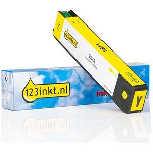 123inkt huismerk vervangt HP 981A (J3M70A) inktcartridge geel