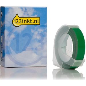 Dymo S0898160 reliëftape wit op groen (123inkt huismerk)