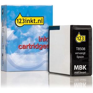 Epson T8508 inktcartridge mat zwart (123inkt huismerk)