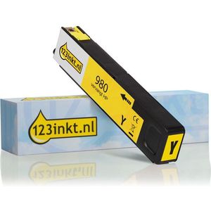 123inkt huismerk vervangt HP 980 (D8J09A) inktcartridge geel