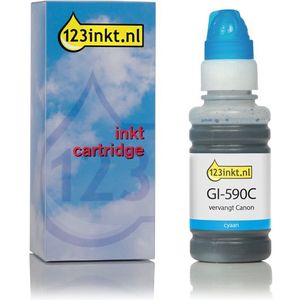 Canon GI-590C inktfles cyaan (123inkt huismerk)