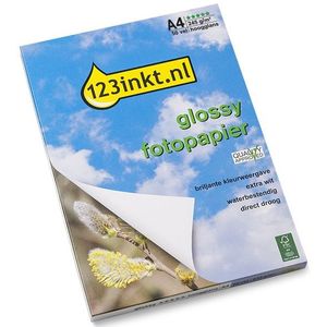 123inkt Glossy hoogglans fotopapier 245 grams A4 (50 vel) FSC® Mix 70%