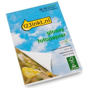 123inkt Glossy hoogglans fotopapier 245 g/m² 10 x 15 cm (100 vellen) FSC®