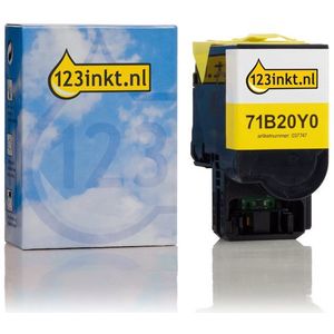 Lexmark 71B20Y0 toner geel (123inkt huismerk)