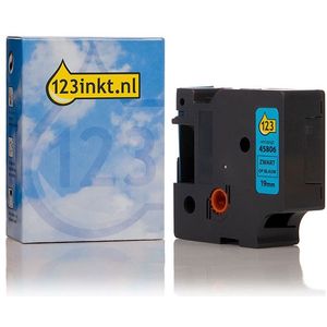 Dymo S0720860 / 45806 tape zwart op blauw 19 mm (123inkt huismerk)
