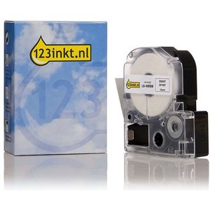 Epson LK-4WBW extra klevende tape zwart op wit 12 mm (123inkt huismerk)