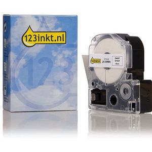 Epson LK-5WBN tape zwart op wit 18 mm (123inkt huismerk)