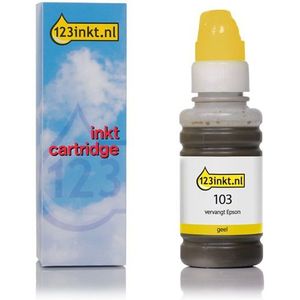 Inktpatroon Epson 103 inktfles geel (123inkt huismerk)