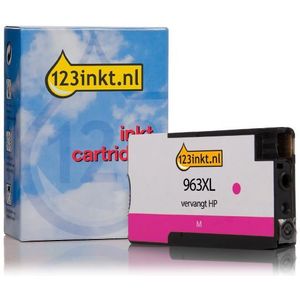 123inkt - Inktcartridge - Magenta - Hoge Capaciteit - Vervangt HP 963XL (3JA28AE) - Inhoud 25,5ml
