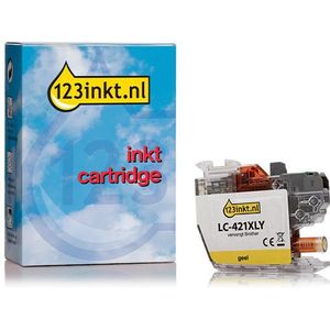 123inkt huismerk vervangt Brother LC-421XLY inktcartridge geel hoge capaciteit