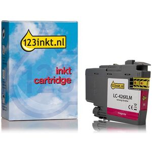 123inkt huismerk vervangt Brother LC-426XLM inktcartridge magenta hoge capaciteit