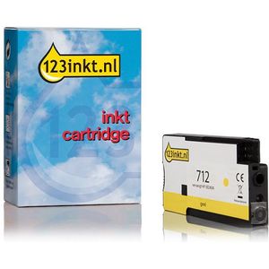123inkt huismerk vervangt HP 712 (3ED69A) inktcartridge geel