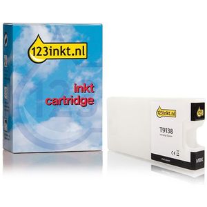 Epson T9138 inktcartridge mat zwart (123inkt huismerk)