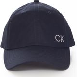 Calvin Klein Mens 2023 Katoen Twill One Size CK Logo 6 Panel Golf Cap, marineblauw, Eén Maat