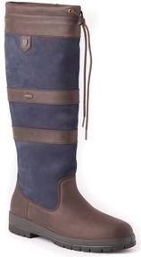 Dubarry - Galway ExtraFit - Regenlaarzen - Navy Brown - Leer met Cordura