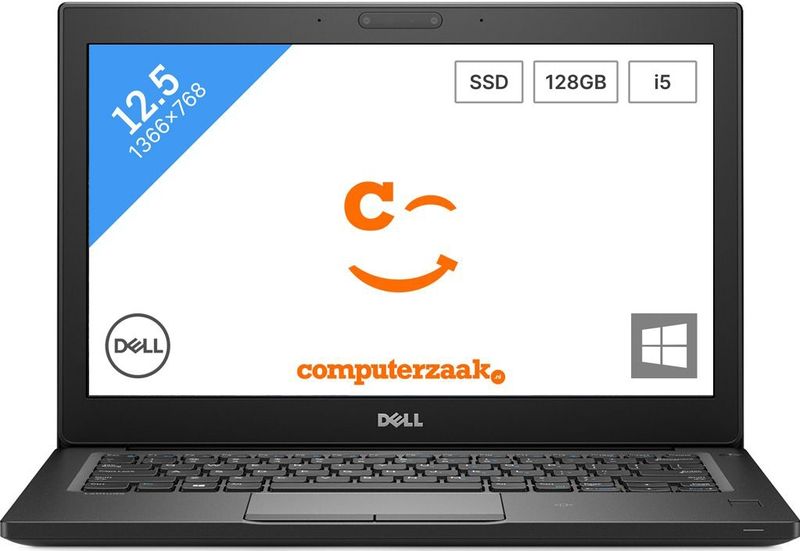 DELL Latitude 7290 Intel® Core™ i5 i5-8350U Laptop 31,8 cm (12.5") HD 8 GB DDR4-SDRAM 256 GB SSD Wi-Fi 5 (802.11ac) Windows 10 Pro Zwart