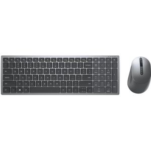 DELL KM7120W toetsenbord RF-draadloos + Bluetooth AZERTY Belgisch Grijs, Titanium