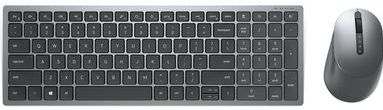 DELL KM7120W toetsenbord RF draadloos + Bluetooth AZERTY Belgisch Grijs, Titanium