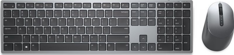 Dell KM7321W Premier Multi-Device draadloos toetsenbord en muis, VK (QWERTY), 2,4 GHz, Bluetooth 5.0, 128-bit AES-codering, 4000 dpi, compatibel met Windows, Mac, Linux, Chrome en Android, (grijs)