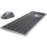 DELL KM7321W toetsenbord Inclusief muis RF draadloos + Bluetooth AZERTY Frans Grijs, Titanium
