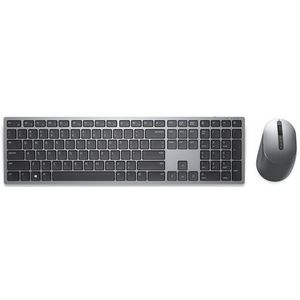 DELL KM7321W toetsenbord Inclusief muis RF draadloos + Bluetooth AZERTY Frans Grijs, Titanium