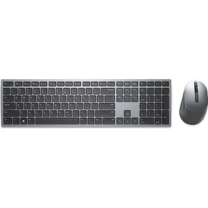 DELL KM7321W toetsenbord Inclusief muis RF draadloos + Bluetooth AZERTY Frans Grijs, Titanium