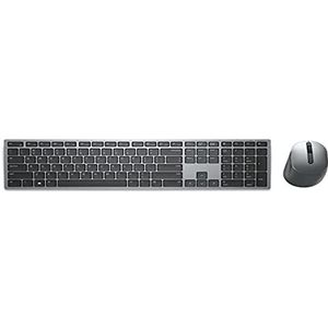 DELL KM7321W toetsenbord Inclusief muis RF-draadloos + Bluetooth QWERTY Spaans Grijs, Titanium