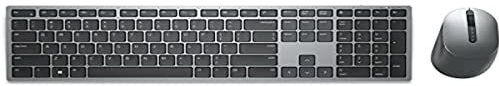 DELL KM7321W toetsenbord Inclusief muis RF-draadloos + Bluetooth QWERTY Spaans Grijs, Titanium