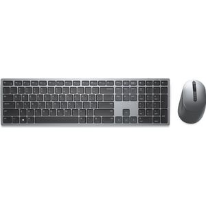 DELL KM7321W toetsenbord RF-draadloos + Bluetooth AZERTY Belgisch Inclusief muis Grijs, Titanium