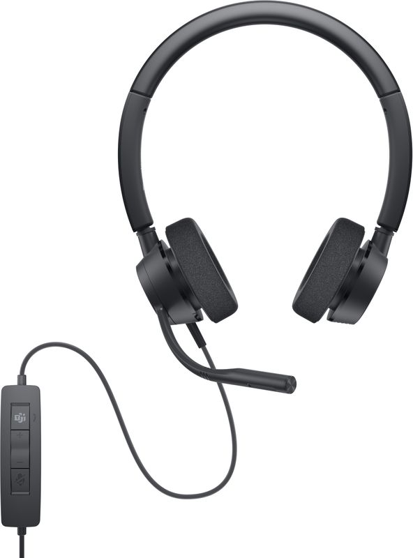 Dell - WH3022 - Headset - Zwart - Bedraad - Teams-gecertificeerd