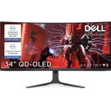 Alienware AW3423DW LED display 86,8 cm (34.2") 3440 x 1440 Pixels Quad HD OLED Wit, Zwart