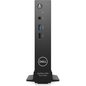 Dell OptiPlex 3000 Thin Client (Intel Pentium Zilver N6005, 8 GB, eMMC, Niet beschikbaar), PC, Zwart