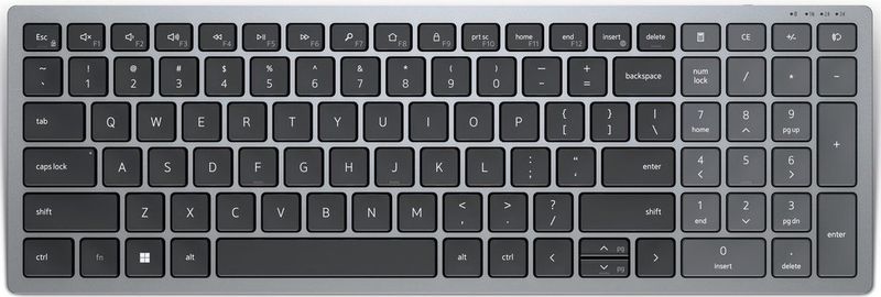DELL KB740 toetsenbord RF draadloos + Bluetooth QWERTZ Duits Grijs, Zwart