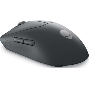 Alienware Pro Wireless Gaming Mouse - Muis - optisch - 6 knoppen - draadloos, met bekabeling - USB, 2.4 GHz - achterkant van de maan