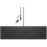 Dell - Wired Collaboration Toetsenbord - Zwart - USB-USB-C