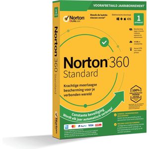 Norton 360 Standard - 1 Apparaat - 1 Jaar - 10GB - Nederlands