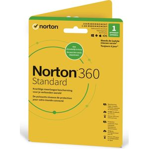 Norton 360 Standard - Inschrijfkaart (1 jaar)