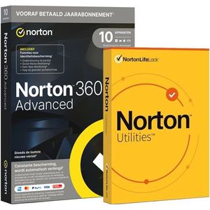Norton - 360 Advanced - Antivirus - 10 Apparaten - 1 Jaar - 200 GB Cloudback-up
