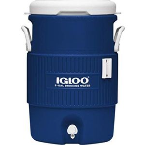 Igloo Seat Top 5 Gallon Geïsoleerde drankdispenser met bekerhouder, 18,9 l, blauw